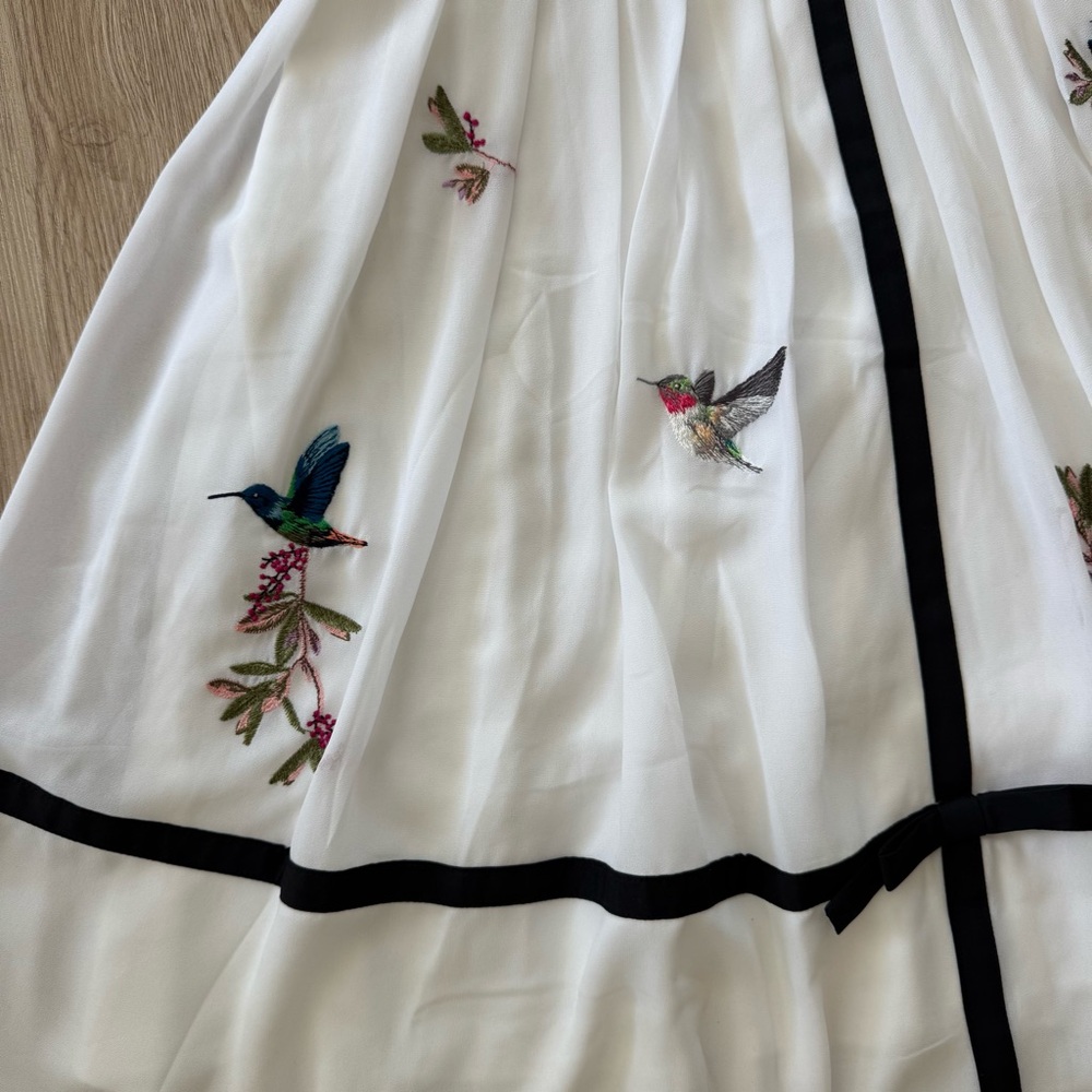 Ted Baker bow detail Hummingbird Embroidered dress - Picture 7 of 9